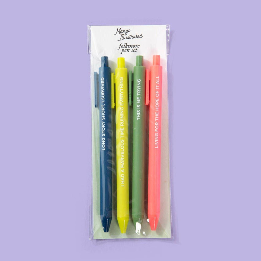 Folkmore jotter gel pen set