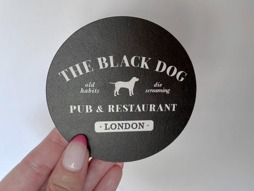 The Black Dog Taylor Swift Round Paper Coaster