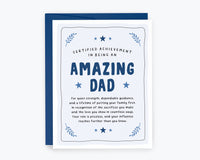 Amazing Dad Certificate Card - Father's Day Card, Amazing Dad, Award, Certificate Card