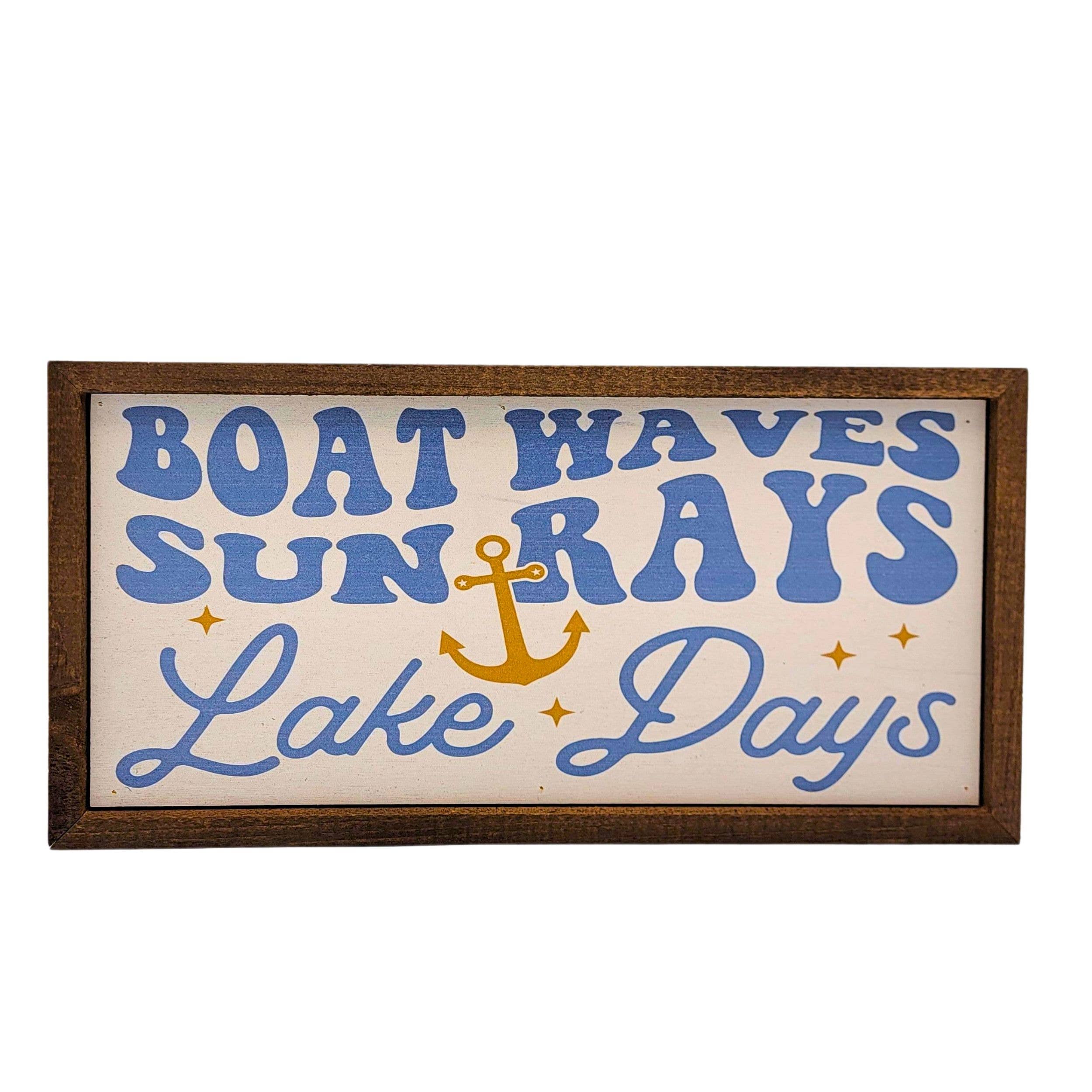 Boat Waves, Sun Rays, Lake Days - Summer Decor