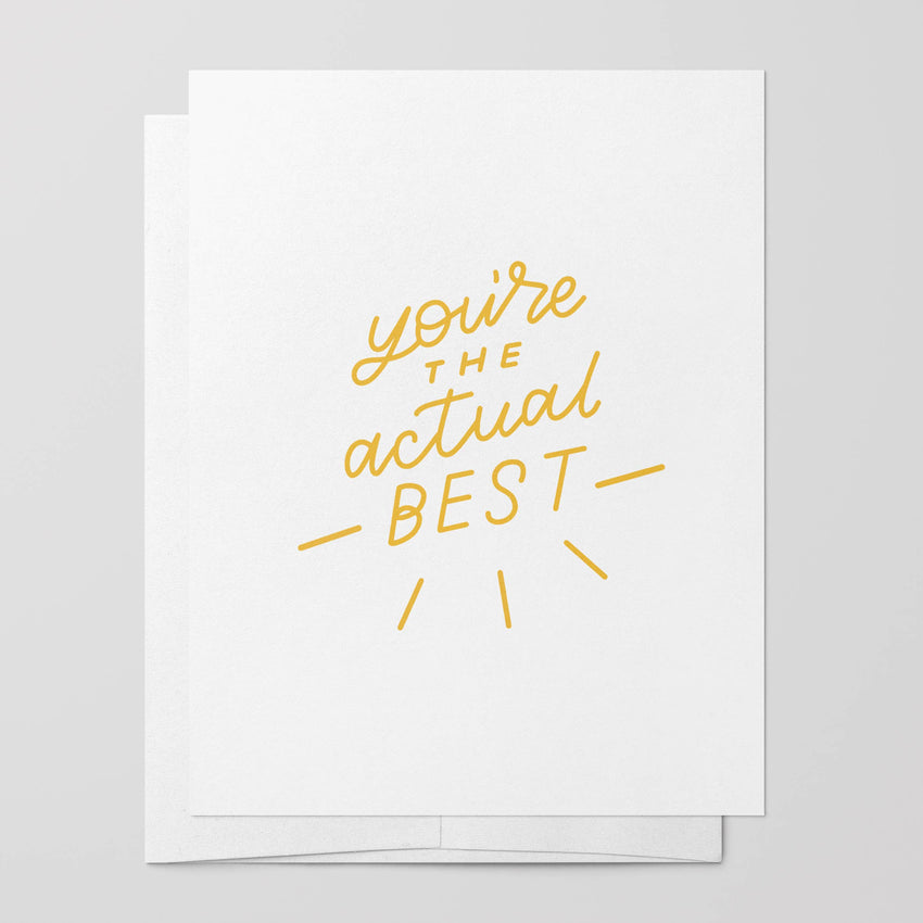 Actual Best Greeting Card | Thank You Cards