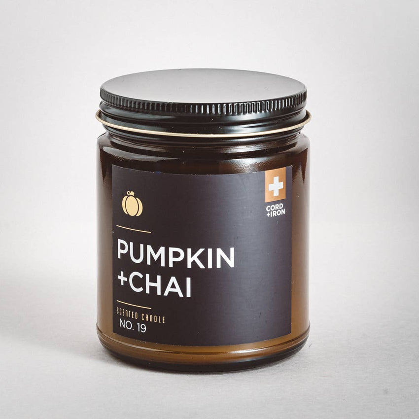 Pumpkin + Chai Soy Candle - Amber Jar