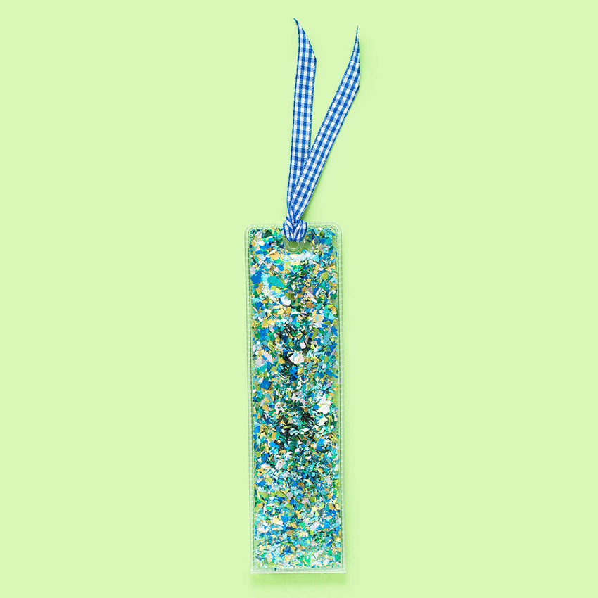 Bookmark - Blue + Green Confetti