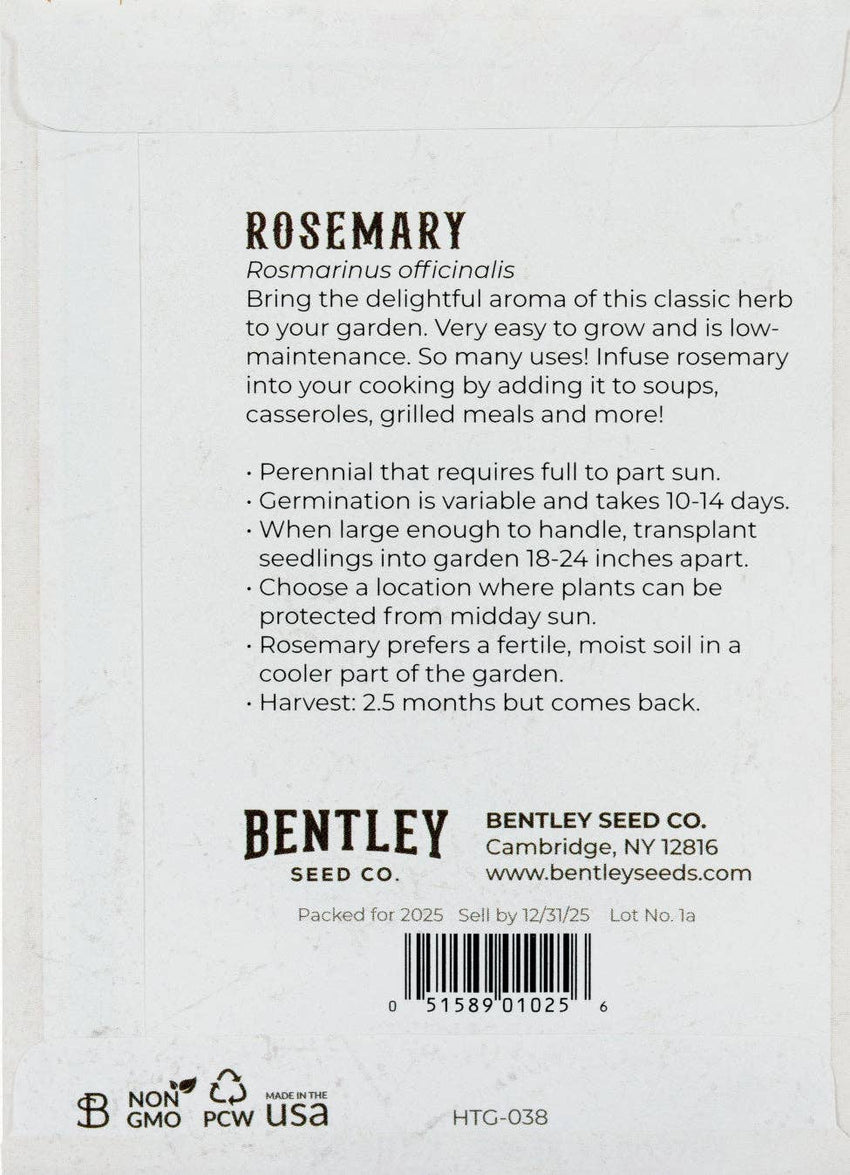 For the Garden | Seed Packets Rosemary-500 BC