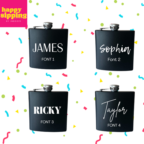 Custom Gift Flask – Personalized Stainless Steel Hip Flask for Bridesmaids, Groomsmen, Birthdays & More!