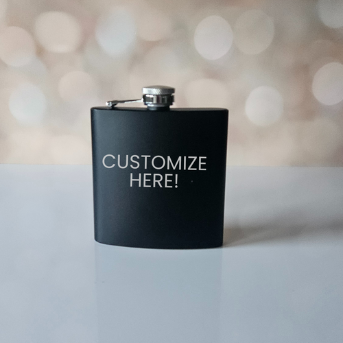 Custom Gift Flask – Personalized Stainless Steel Hip Flask for Bridesmaids, Groomsmen, Birthdays & More!