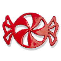 Peppermint Candy Trivet - Fun, red holiday trivet!