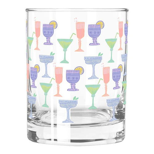 Cocktails Colorful Rocks Glass