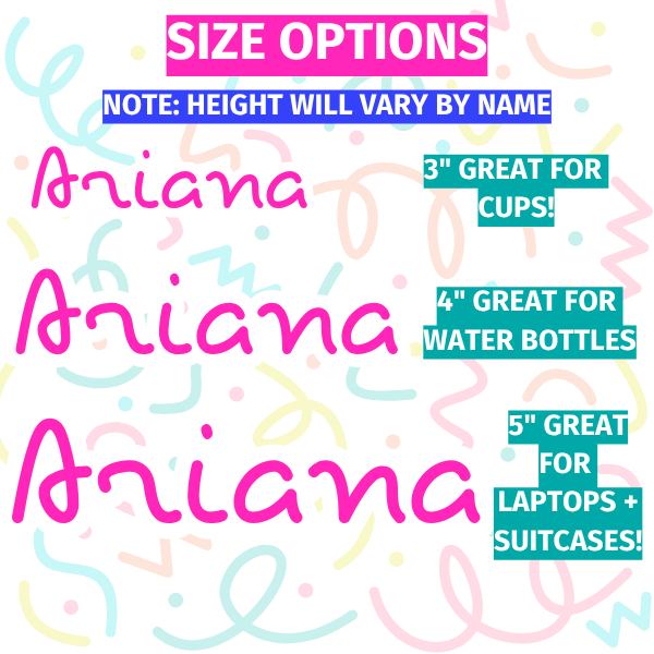 Love Island Custom Vinyl Name for Cups, Water Bottles or Wine Glasses!