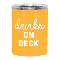 Drinks on Deck - Stainless Rocks Glass - 12 oz
