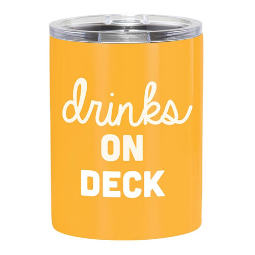 Drinks on Deck - Stainless Rocks Glass - 12 oz
