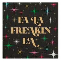 Fa La Freaking La Colorful Holiday Cocktail Napkin