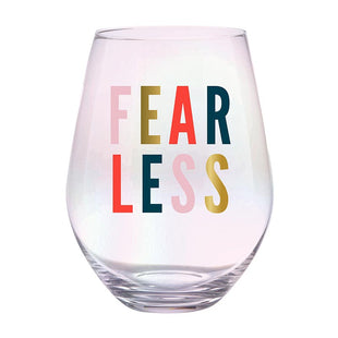 Fearless - Colorful Stemless Wine Glass