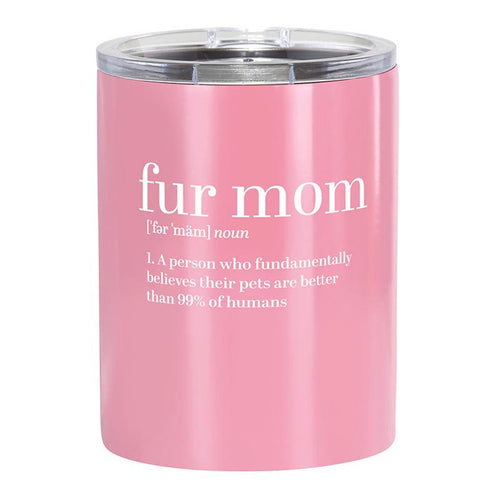 Fur Mom Definition - Stainless Rocks Glass - 12 oz