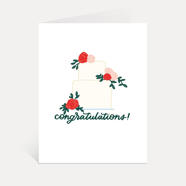 Congratulations Wedding Cake Card