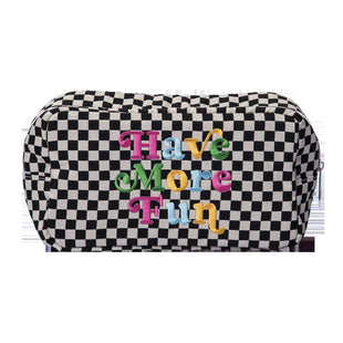 Fun, Checkered Zippered Toiletry Bag - Great gift for her!