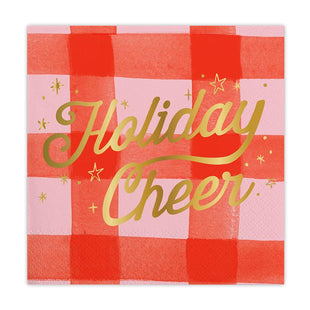 Holiday Cheer Colorful Holiday Cocktail Napkin