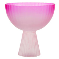 Beveled Coupe Glass - Hot Pink