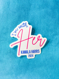 Kamala Harris 2024 election support sticker. Kamala water  bottle or laptop waterproof sticker. 