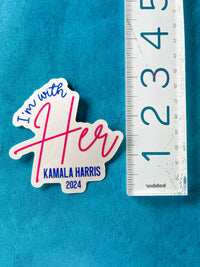 Kamala Harris 2024 election support sticker. Kamala water  bottle or laptop waterproof sticker. 