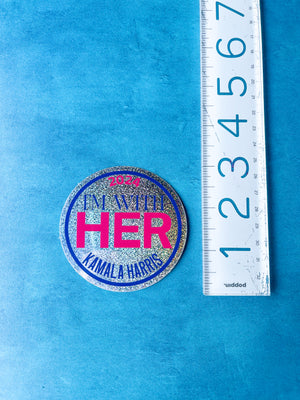 Kamala Harris 2024 election support sticker. Kamala water  bottle or laptop waterproof sticker. 