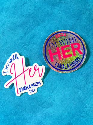 Kamala Harris Stickers - Vote 2024 - I'm with Her