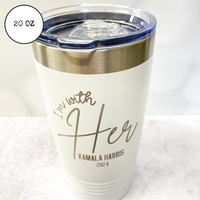 Kamala Harris 2024 election support stainless steel cup. Dishwasher safe and durable. Kamala 2024 stainless cup. 