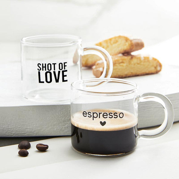 Espresso Glass Cup with Handle