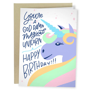 You're a GD Unicorn - Funny Birthday Card