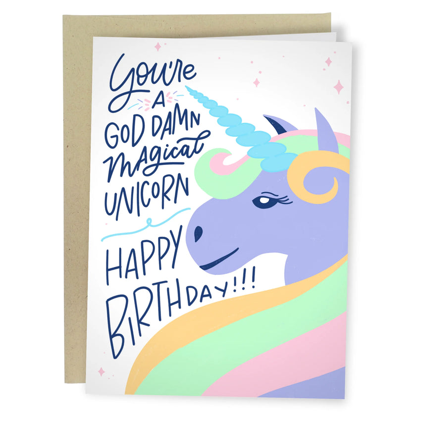 You're a GD Unicorn - Funny Birthday Card