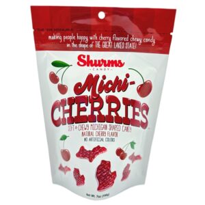 Michi-Cherries Gummies Candy - Michigan Shaped Gummy Candy