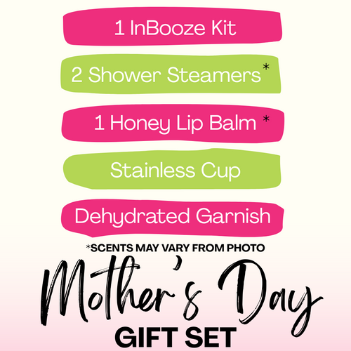 Mother's Day Spa + Cocktail Gift Set - Great, unique gift for mom, grandma, aunts or sisters!