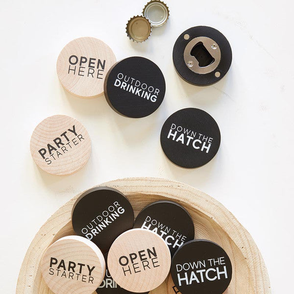 Party Starter - Wooden Bottle Opener Disk