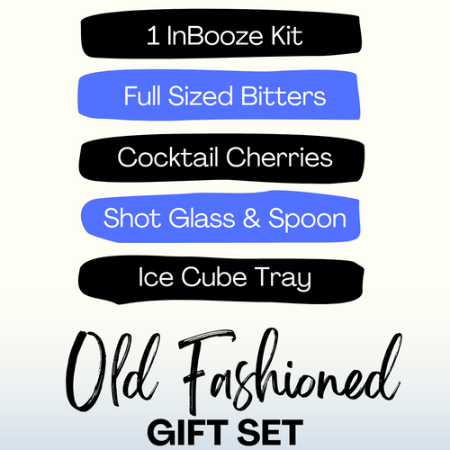 Old Fashioned Lovers Box with Cocktail Cherries & Bitters - Great gift for whiskey, bourbon or brandy lovers!