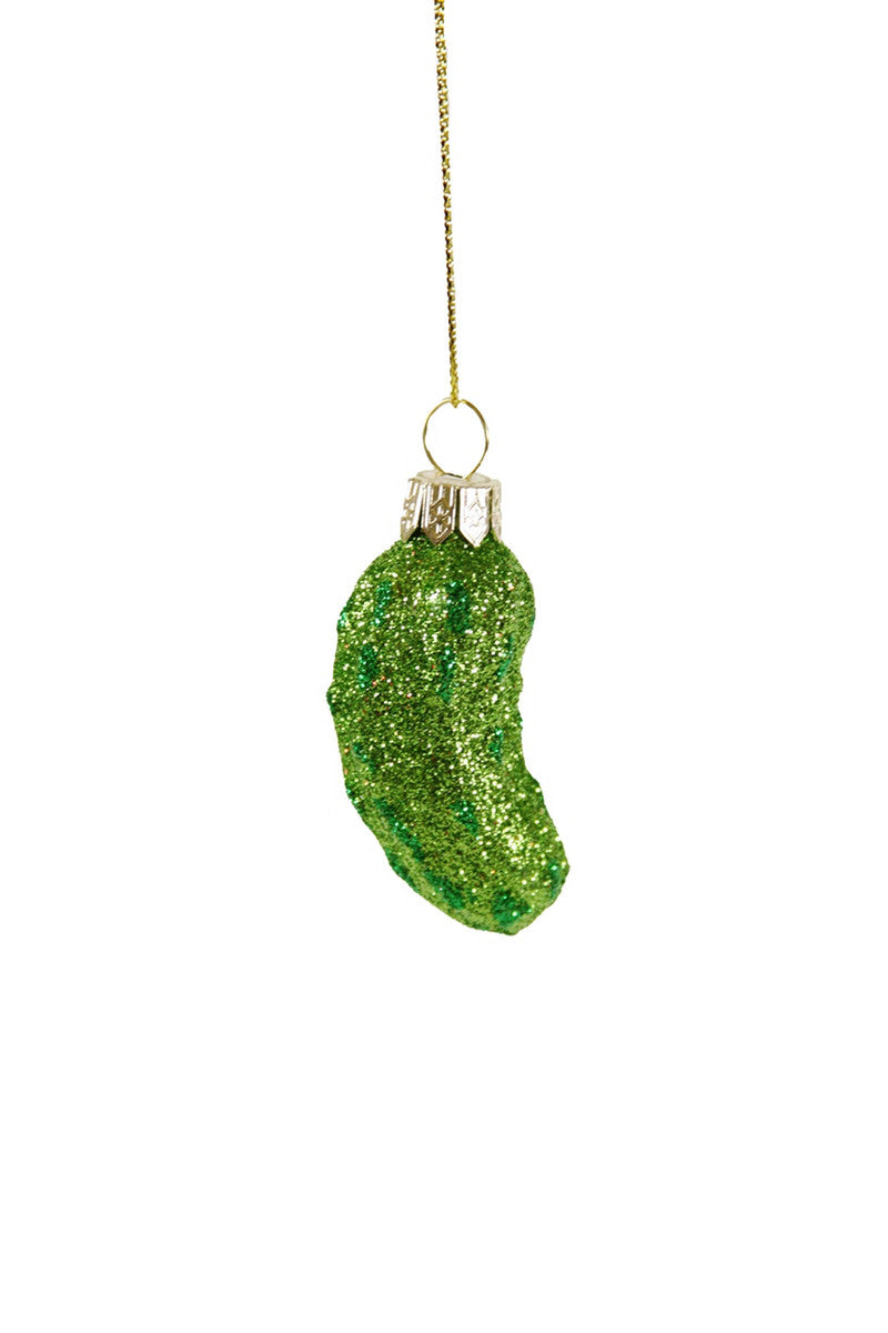 Tiny Pickle Sparkly Ornament - Perfect for hiding!