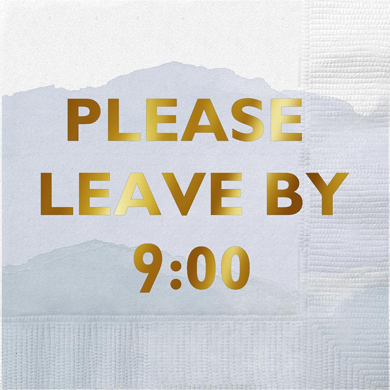 Please Leave by 9 Fun Cocktail Napkin