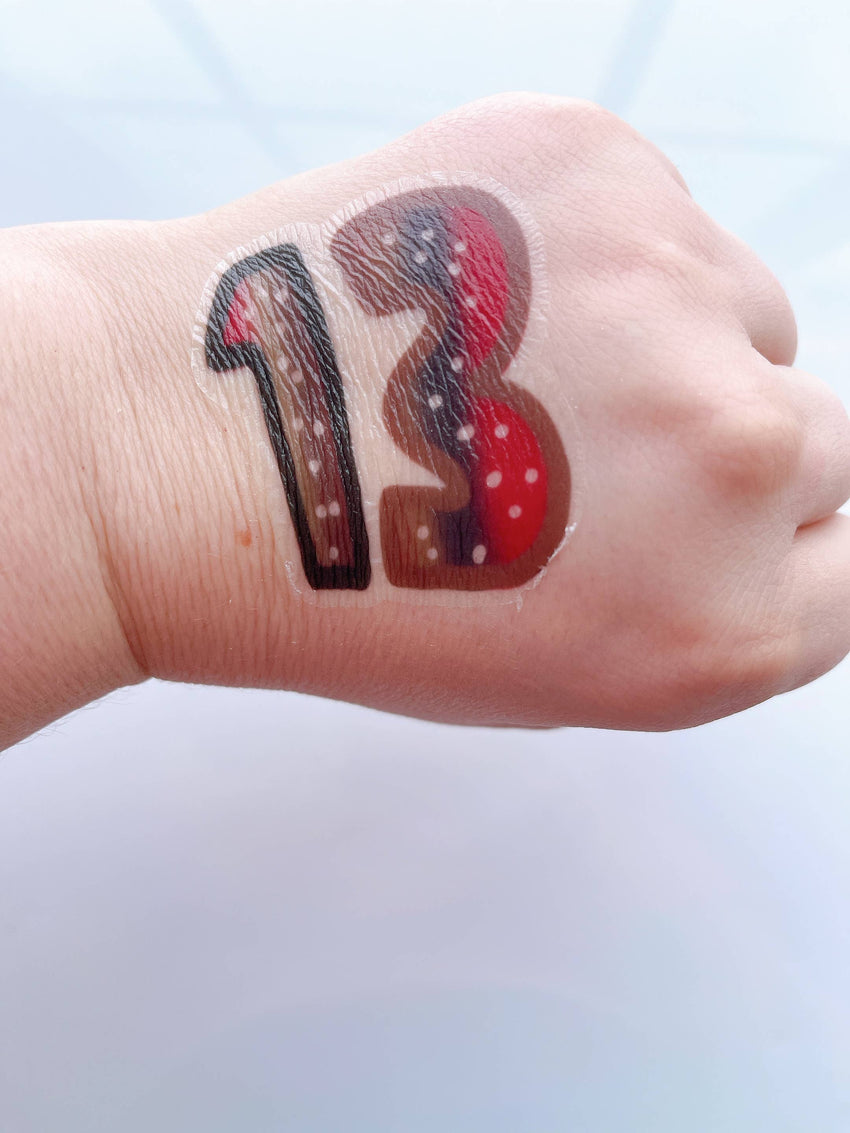 Eras Tour Taylor Swift Hand Tattoo “13” tattoos - DOT PATTERN