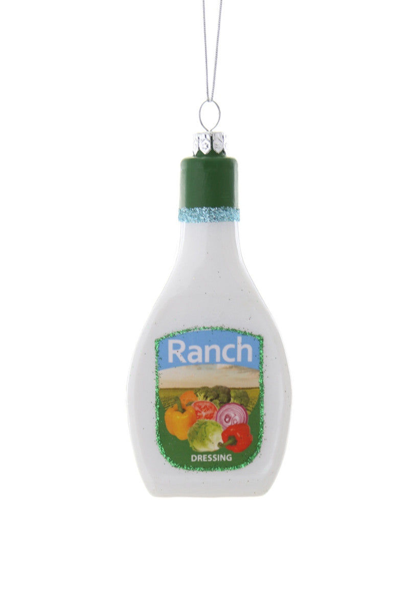 Bottle of Ranch Glass Ornament