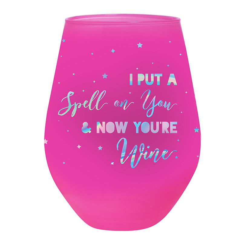 Put a Spell on You - Pink 30 oz Wine Glass - Holds a WHOLE bottle of wine!