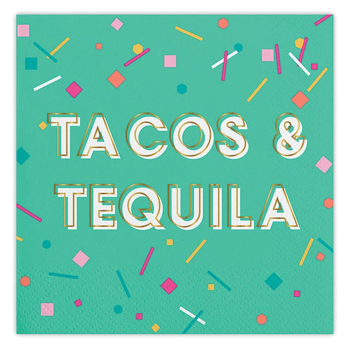 Tacos & Tequila - Fun Cocktail Napkin