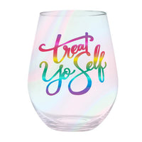 Treat Yo Self Rainbow 30oz Stemless Wine Glass
