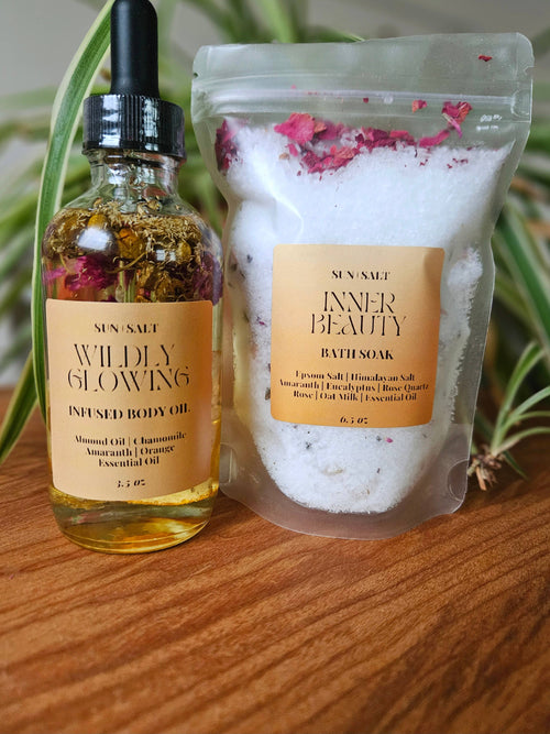 Me Time Mother's Day Gift Set - Infused Body Oil & Bath Soak