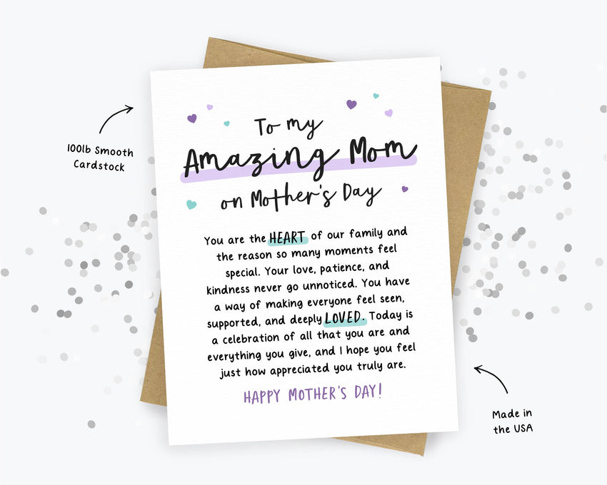 To My Amazing Mom Mother's Day Greeting Cards, Amazing Mom