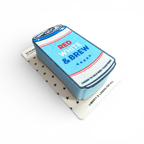 Beer Scrubbly - Patriotic Blue