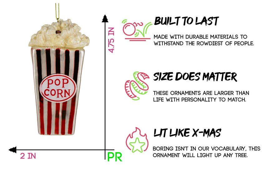 Party Rock | Popcorn Glass Ornament