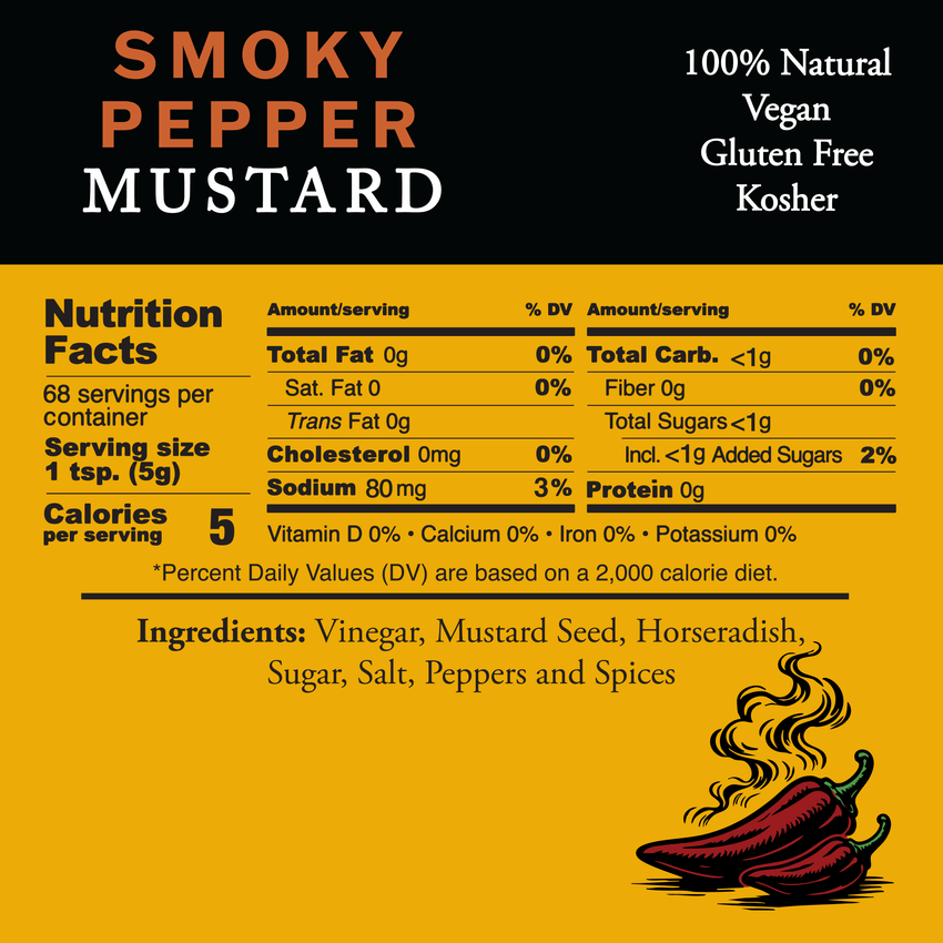 Smoky Pepper Mustard 12 oz  Squeeze