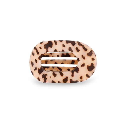 Round Flat Hair Clip | Small | Blonde Tortoise