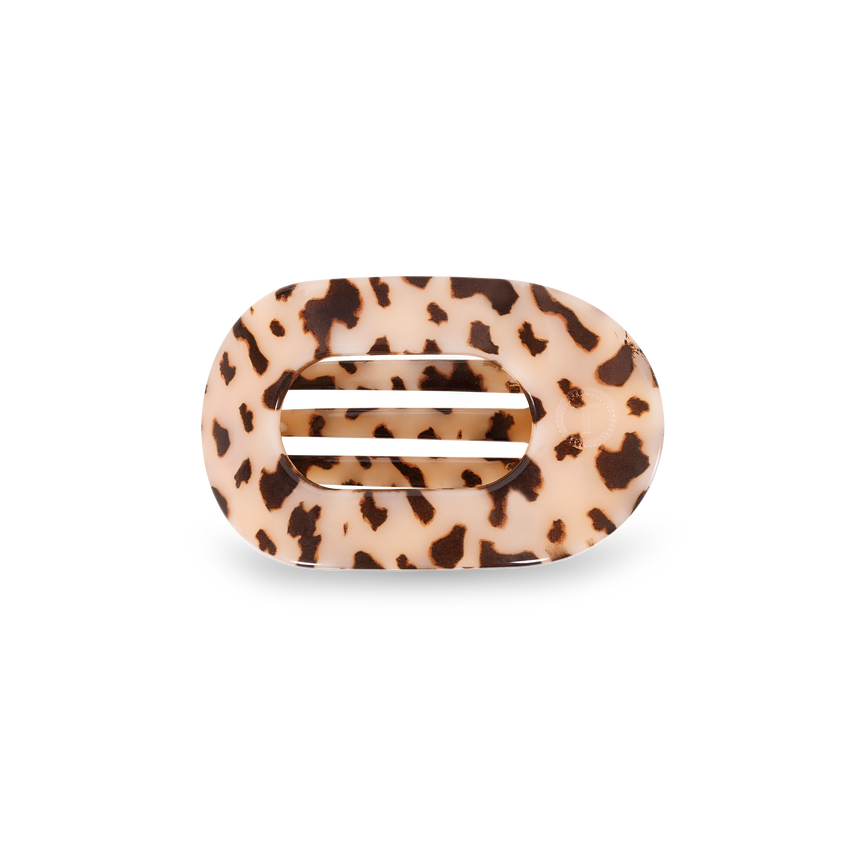 Round Flat Hair Clip | Small | Blonde Tortoise