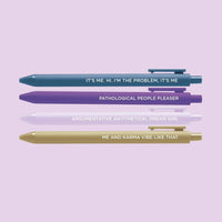 Midnight Musings jotter gel pen set