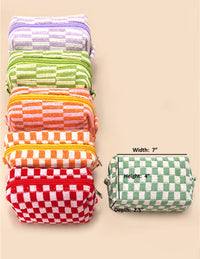 CHECKER MAKEUP COSMETIC POUCH BAG | Gift for her or teens!